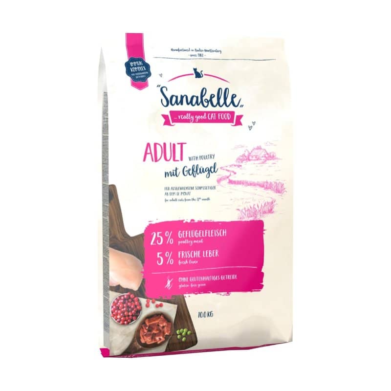 Sanabelle Adult POULTRY sausā barība kaķiem Mājputni 10kg